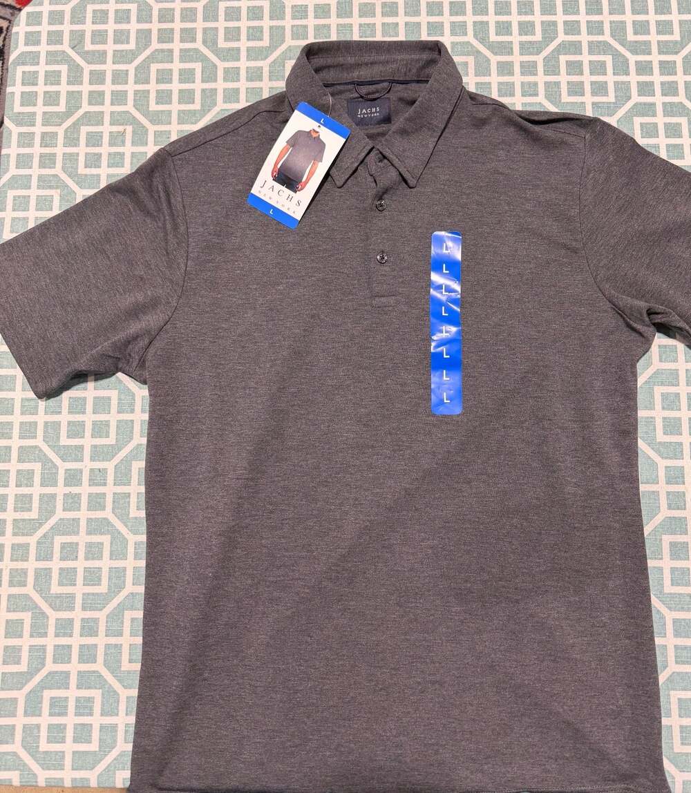 JACHS NY Men's Performance Stretch Knit Polo Shirt